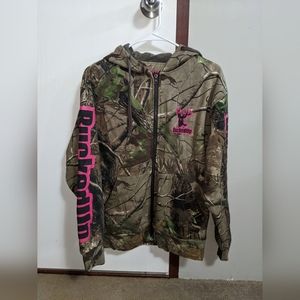 Women's Bucked Up Camo Hooded Jacket Size Small